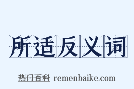 所适反义词是什么意思的图片